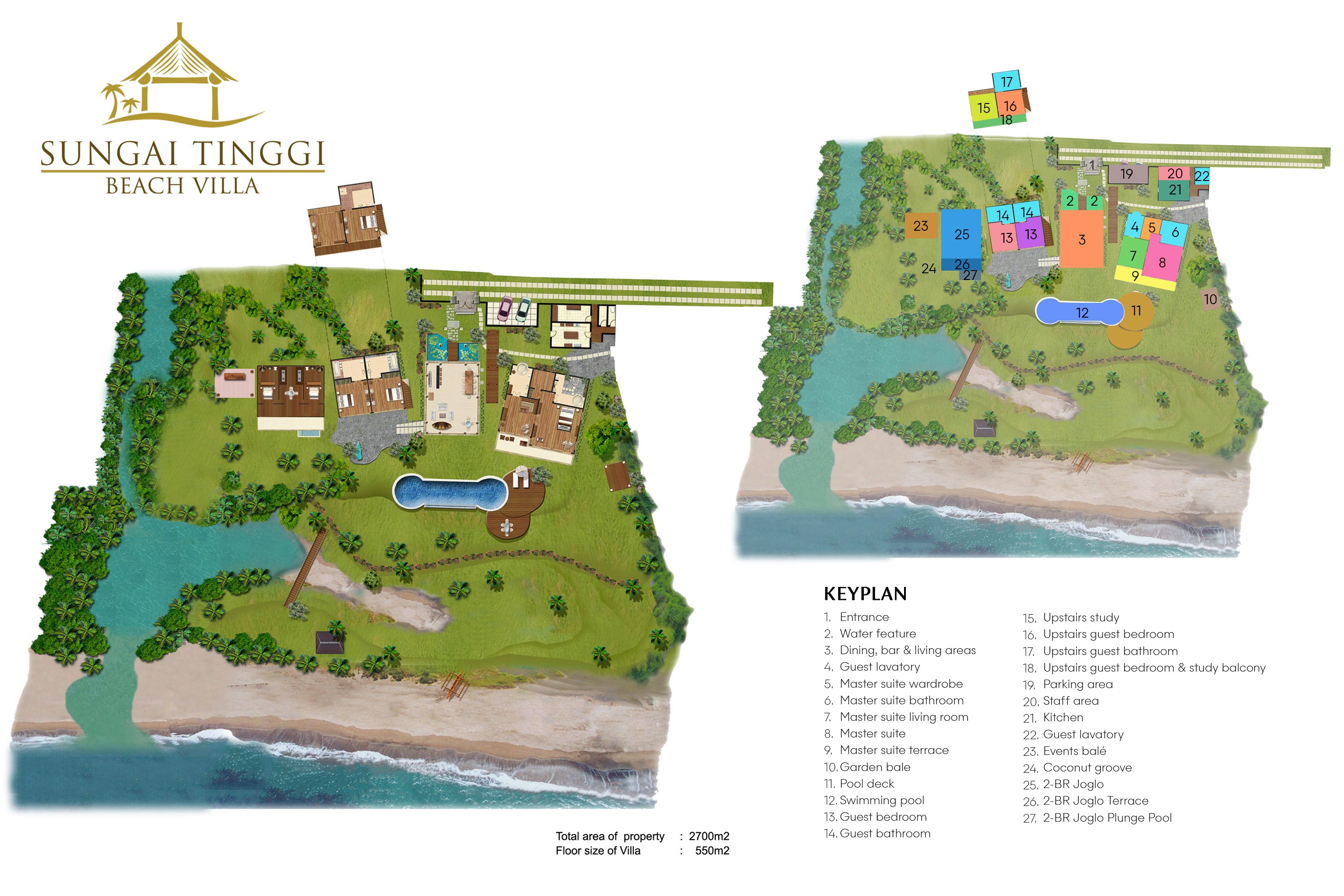 Sungai Tinggi Beach Villa Floorplan